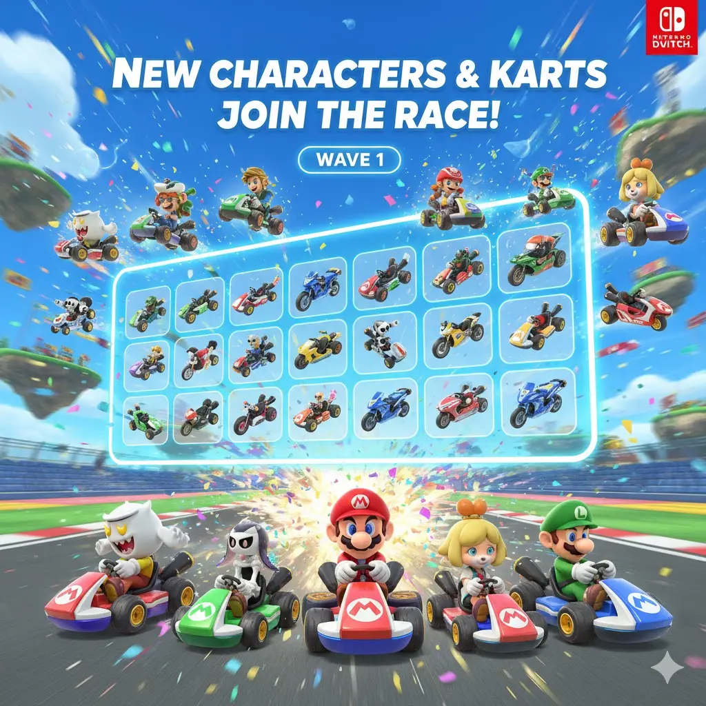 mario kart 8 karaktärer