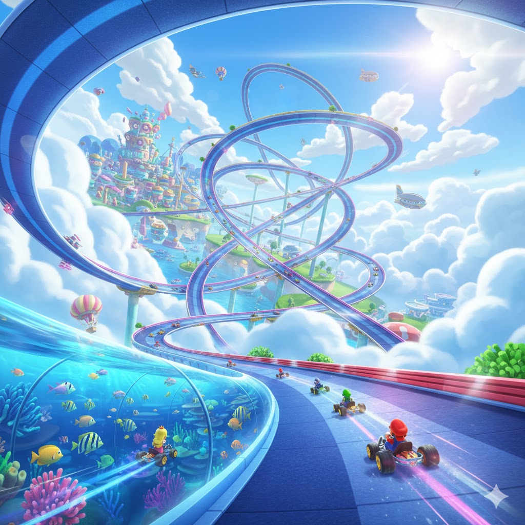 mario kart 8 banor